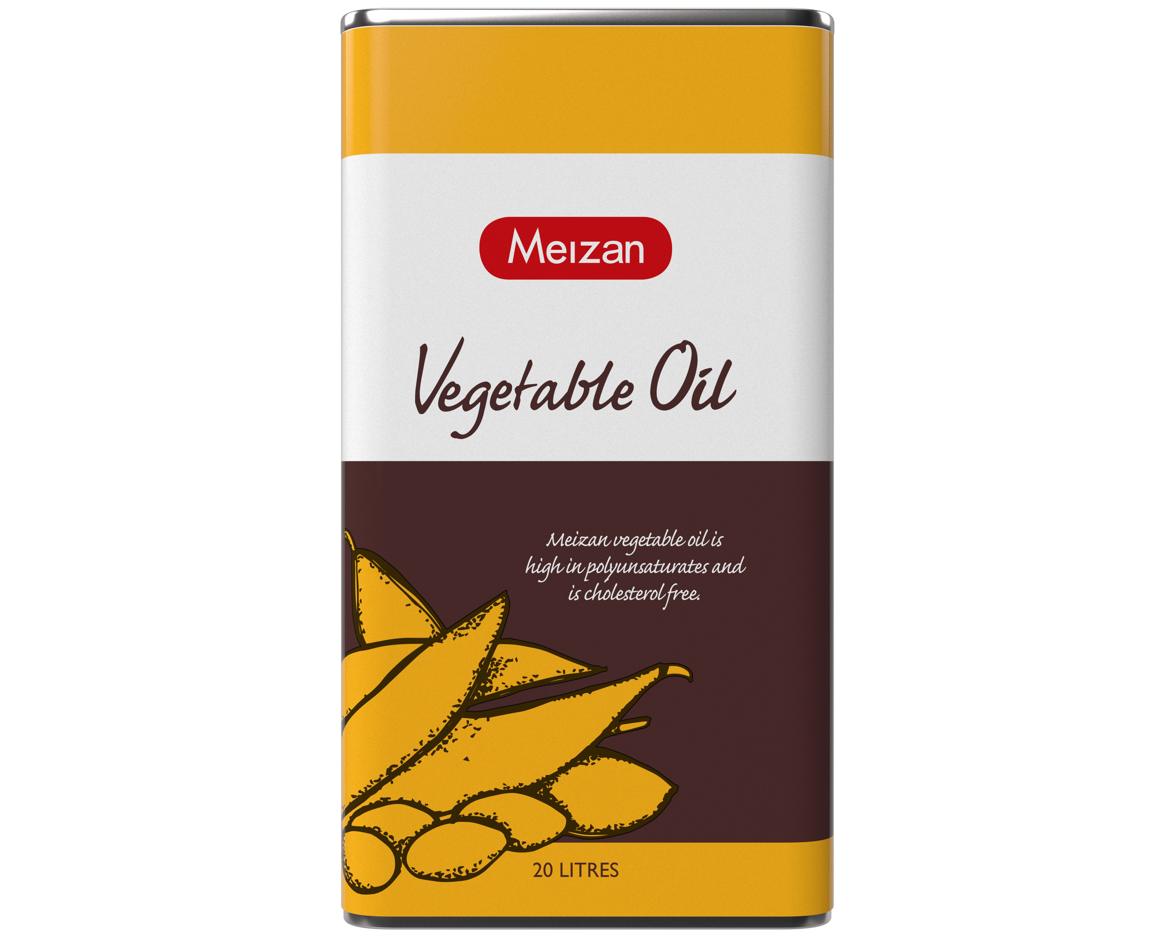 Meizan Vegetable Oil 20L Square Bung Tin product photo